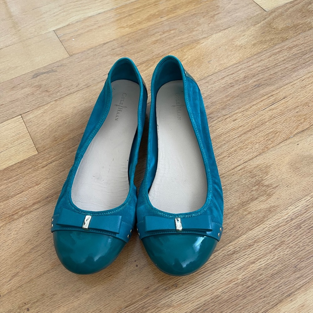 Cole Haan Suede Teal Flats